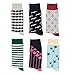 Tutast Colorful Dress Socks for Men - 6 Pairs Fun Patterned Cotton Socks Fashion Comfort Breathable Elastic Mens Socks, Size 10-13