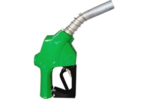 BORRITT 1" Inch NPT Automatic Fuel Nozzle Auto Shut-Off Aluminum Alloy Diesel Petrol Fueling Nozzle With Three Notch Hold Open Clip The Max Flow Rate 32 GPM (Green)