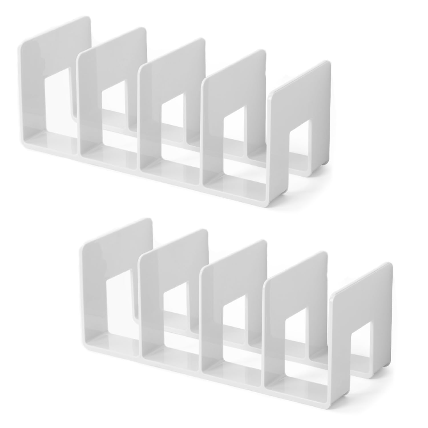 Photo 1 of 2 Pcs Purse Organizer for Closet, Acrylic Clear Purse Storage Organizers, Closet Organizers and Storage Purse Handbag Divider Holder, 4 Sections Purse Organizers Dividers in Bedroom Office (white)