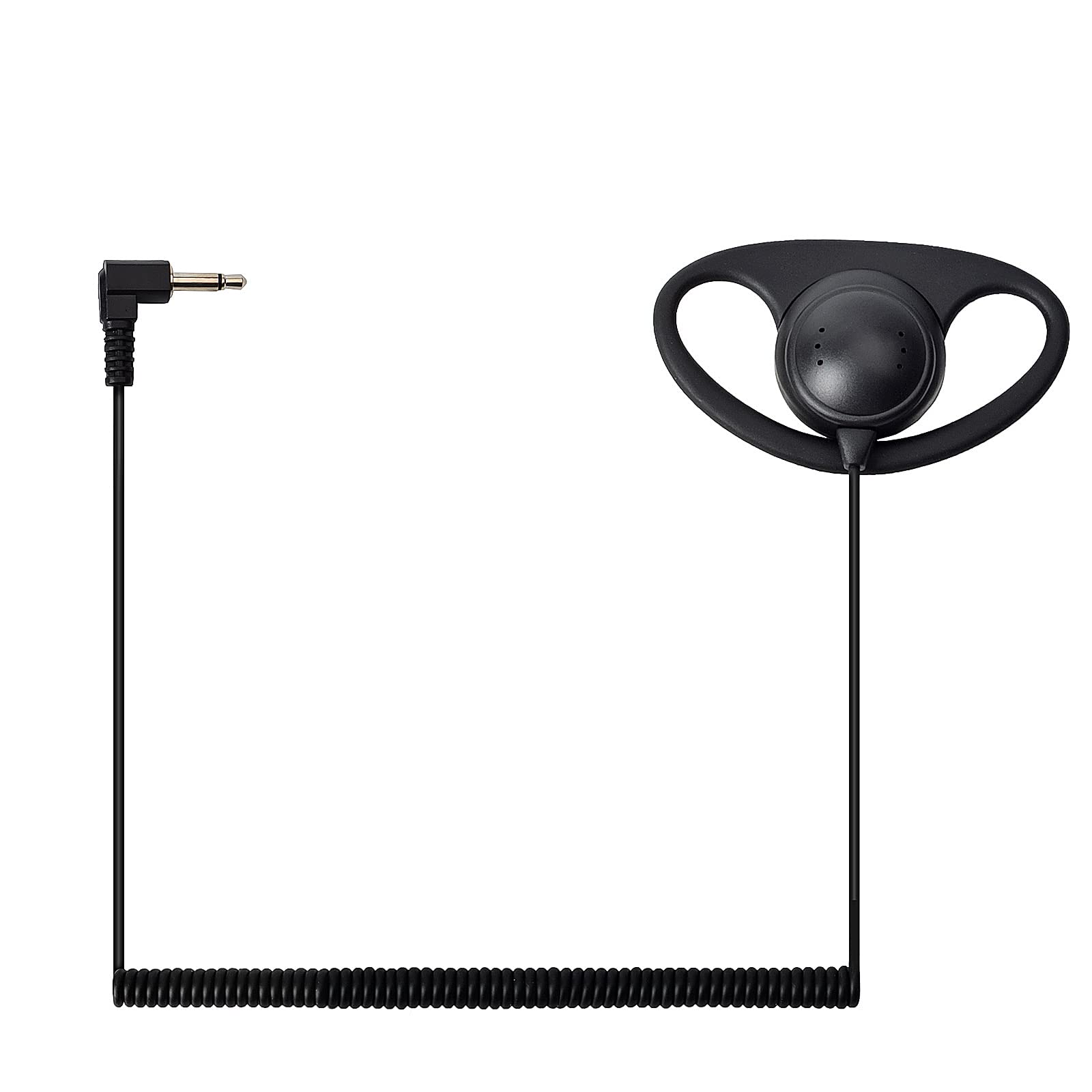 UAYESOK 3.5mm 1 Pin Receiver/Listen Only Security D Shape Ear-Hook Headset for Two Way Radio Motorola Kenwood Vertex Yaesu Speaker Mic