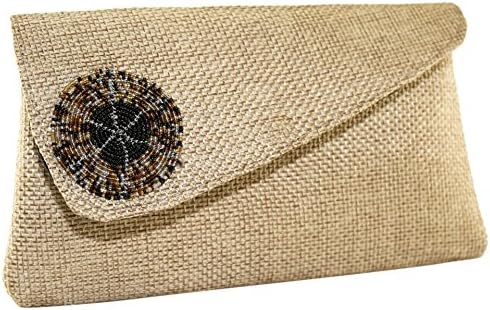 Nala Clutch Purse, Beige