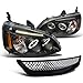 Spec-D Tuning for Honda Civic Dx Ex Black Led Halo Projector Headlights, Black Grille