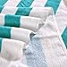 Exclusivo Mezcla 100% Cotton Cabana Striped Beach Towel Pool Towel,Caribbean Blue and White (30
