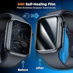 LK 4 Pack for Apple Watch Screen Protector 45mm