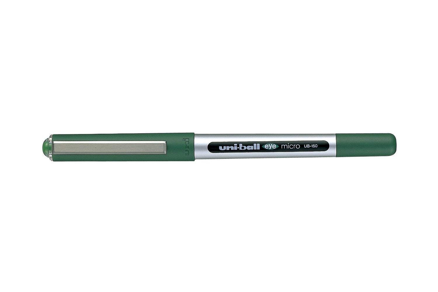 uni-ball EYE UB-150E GREEN [Pack of 12] MICRO 0.5mm TIP ROLLERBALL PEN