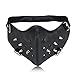 GeDuoYun Leather Rivet Half Face Steampunk Sports Protective Cosplay Motocycle Biker Mask (Black)