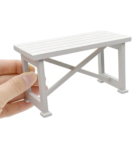 Mini Mesa Redonda De Madera Blanca Para Casa De Muñecas: Accesorio Decorativo Para Salón Y Dormitorio