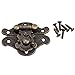 Dophee 1Pc 38x29mm Retro Vintage Decorative Cabinet Latches Hasp Pad Lock Clasp for Jewelry Wooden Box Case Chest