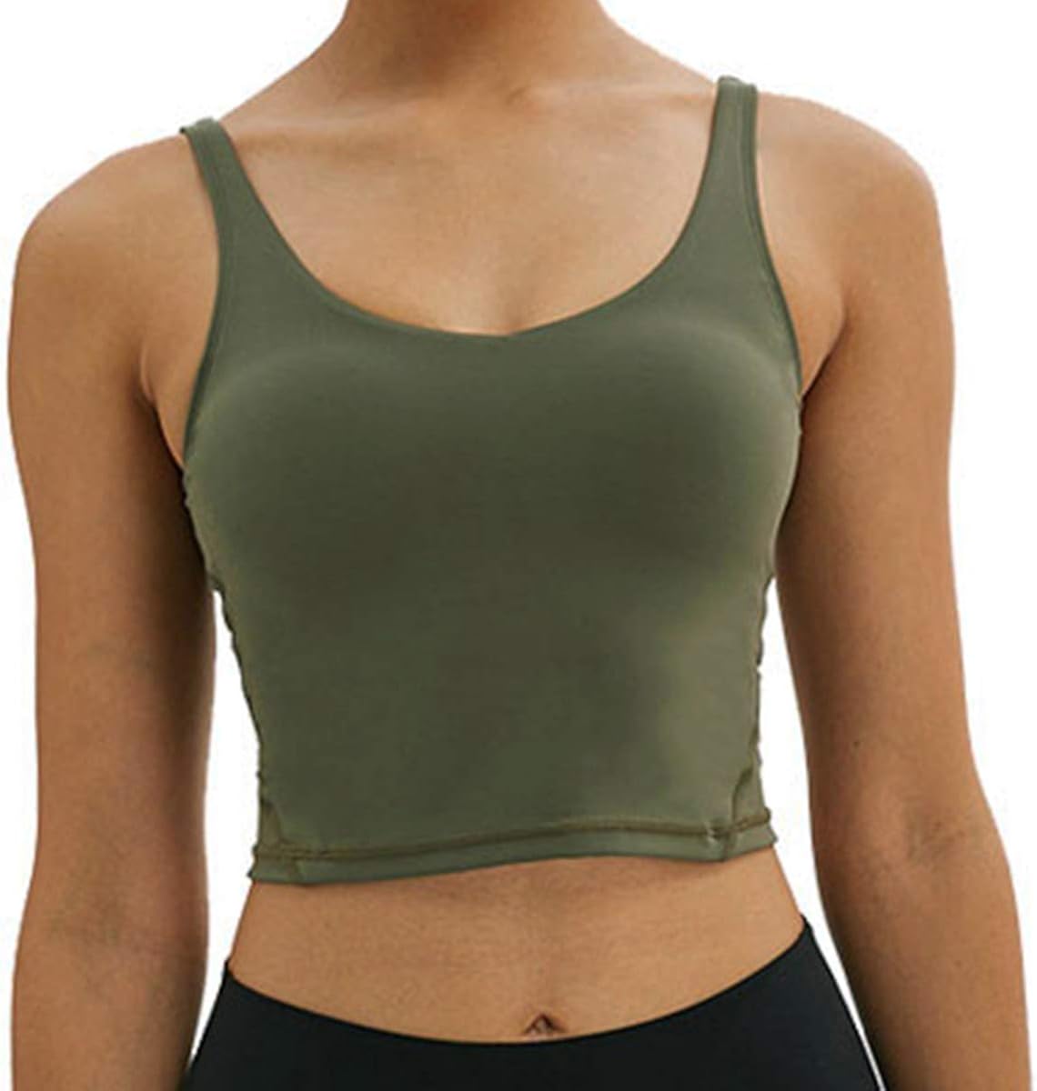 ZAIQUN Damen SportBH, Top, Workout, TankTop, langer SportBH mit