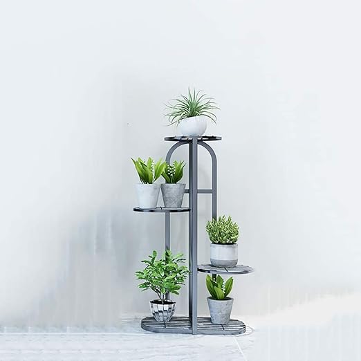 Puesto de plantas Soporte vertical para flores de hierro forjado ...