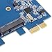 QNINE PCIe to MSATA SSD or SATA3.0 Combo Expansion Card, PCI Express Controller Mini SATA SSD Adapter for PC Desktop with Low Bracket
