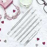 JPNK Blackhead Remover Tools 6 PCS with a Leather bag