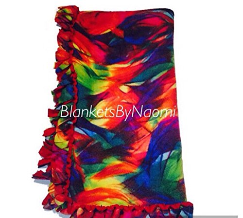 Amazon Com Tie Dye Blanket Fleece Tie Dye Fleece Blanket 70 S Themed Tie Blanket Throw Blanket Handmade