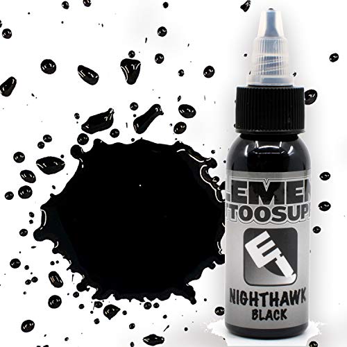 Element Tattoo Supply Dark Black Tattoo Ink Lining Shading Color Tattooing Nighthawk 1oz 2oz 8oz Bottles - Thumbnail 6