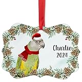 Green Senegal Parrot Christmas Ornament 2024