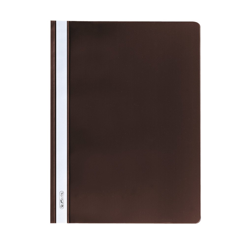 Herlitz 975433 File Folder A4 Polypropylene with Transparent Front Cover – Red (Pack of 10) a4 Brown