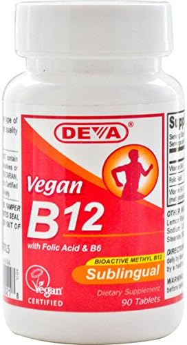Deva Vegan B12 Fast Dissolve 90 Tablets (1 Pack)