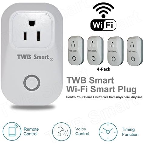 Smart Plug, Outlet Works with Echo Alexa and Google Home, No Hub Required (4-Pack)