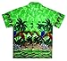 V.H.O Funky Hawaiian Shirt, Parrot, Green, XXL
