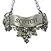 Embossed Pewter Liquor Bottle or Decanter Label Scotch