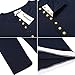 Hotouch Mens Henley T-Shirts Long Sleeve Navy Blue M