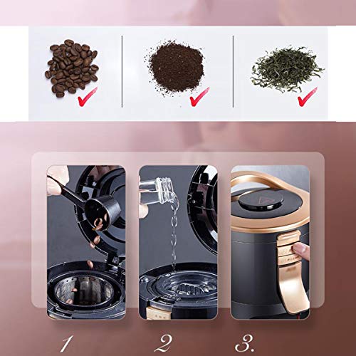 LTLWSH Bean to Cup Kaffeemaschine, Filter-Kaffeemaschine 200ML Kaffeemaschine mit Kaffeemühle und Permanent… – Bild 7