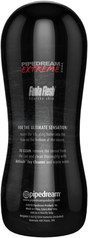 PDX Elite Vibrating Oral Stroker Flesh Masturbator, Light & Black - Image 5