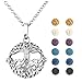 JOVIVI Aromatherapy Essential Oil Diffuser Tree Of Life Locket Pendant Necklace 28