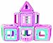 MAGFORMERS Mini House 42 Pieces Pink and Purple Colors, Educational Magnetic Geometric Shapes Tiles Building STEM Toy Set Ages 3+