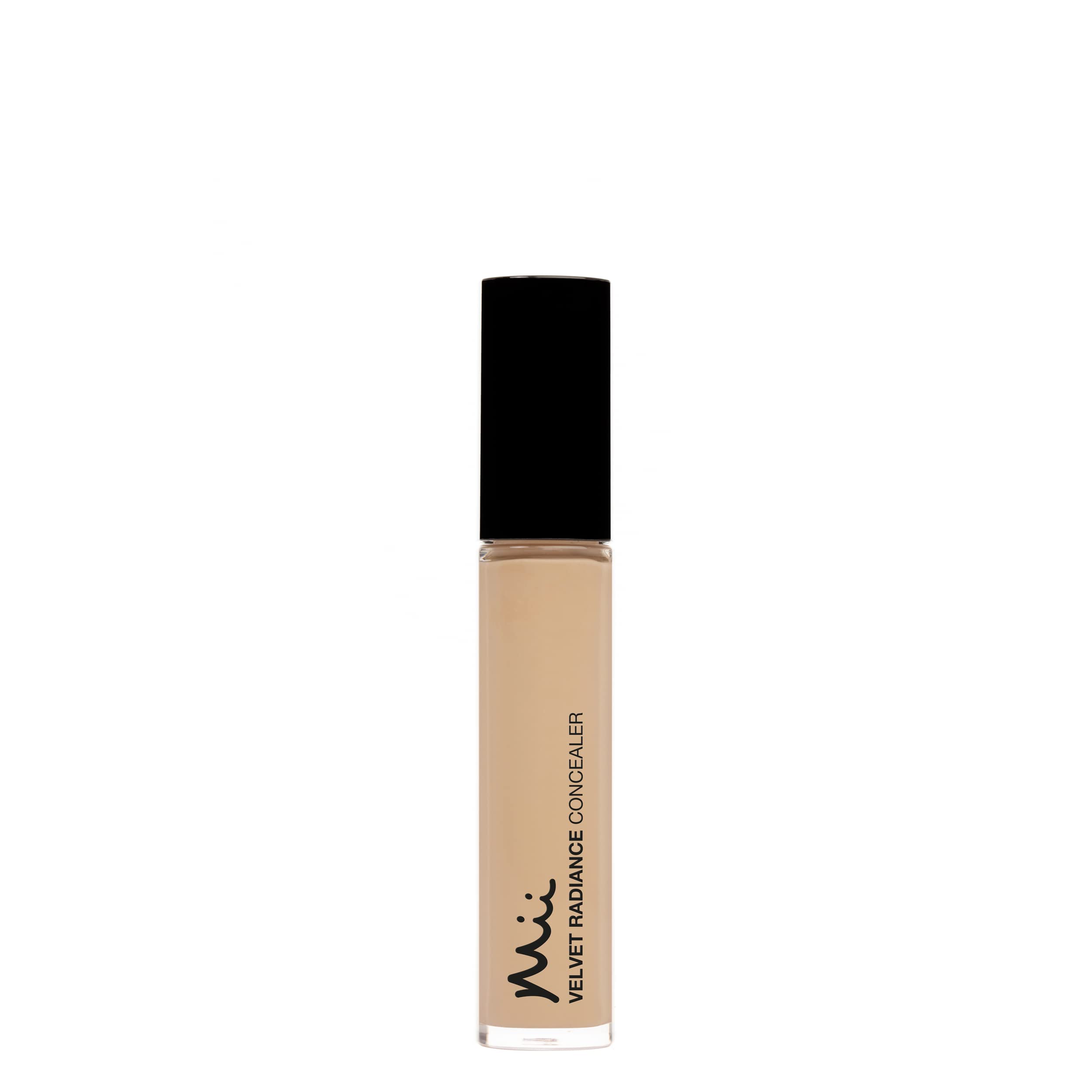 Mii Cosmetics Velvet Radiance Concealer | Weightless Full Coverage | Buildable and Blendable | Suitable for All Skin Types | Vegan | Light Medium with Neutral Undertone | Confident 02