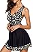 Papaya wear Womens Polka Dot Swimdress Two Piece Swimsuit and Brief L-5XL