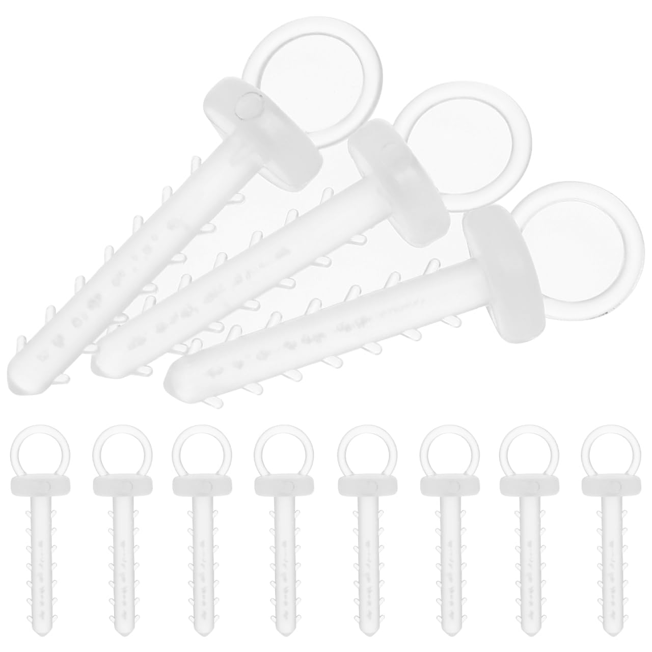 Tofficu Foam Ball Hanger Caps 100Pcs Transparent Plastic Christmas Bauble Caps for Tree Decorations Diy Party Hanging Ornament Accessories