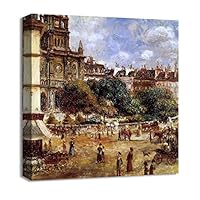 Canvas Wall Art Women in a Garden by Pierre-Auguste Renoir Canvas Prints Home Artwork Decoration for Living Room,Bedroom - 12x12 inches