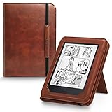 AUAUA Kindle Paperwhite Case -with Card Slot Hand Strap PU Leather Cover Perfectly Fit All Amazon Kindle Paperwhite (Fits All 2012, 2013, 2015 and 2016 Versions) (Card Slot,Brown)