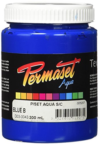 Permaset Aqua Supercover 300ml Fabric Printing Ink - Blue