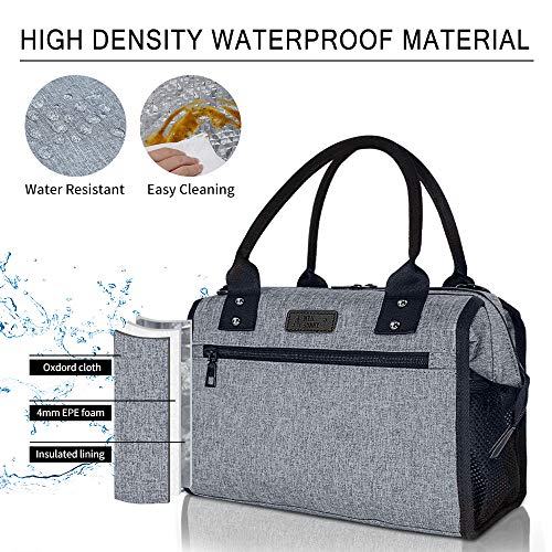 AnikSunny Insulated Lunch Bag for Women Men Reusable Large Lunch Bags Fashionable Lunch Box with Shoulder Strap for Work, School,Picnic