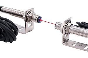 Taiss/1 Pair photoelectric Switch 0-20M Through-Beam Reflection Optical Photoelectric Beam Sensor NPN NO photoelectric Sensor Switch 6-36V Proximity Switch with Infrared Ray Beam E3F-20DNL-Z-12MM