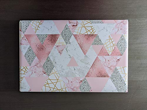 TaylorHe 13-14 inch (34cm x 23.5cm) Laptop Skin Vinyl Decal MADE IN BRITAIN Pink Glitters Marble Metal - Image 7