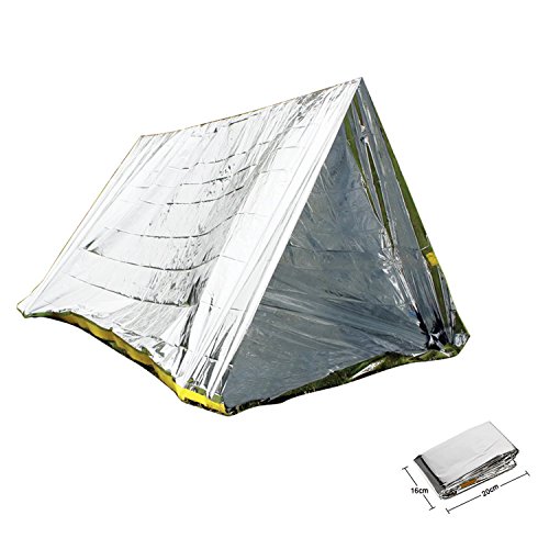 XuanHuZhe Emergency Tent Survival Shelter Tent 2 Person Mylar Thermal Shelter All Weather Tube Tent Best Survival Gear