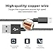 WZS Cable 6' Long Nylon Braided High Speed 2.0 USB to Micro USB Charging Cables Android Charger Cord for Samsung Galaxy S7 Edge/S6 Edge/S4/S3, Note 5/4/3, HTC, LG, Nexus, Black/White, 3 Piece