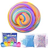 AUNOOL Fluffy Slime - 10 Ounce Fluffy Floam Slime Putty with Cool Textures, Super Soft Non Sticky Smell Scented Stress Relief Toy for Kids (6 Pack)