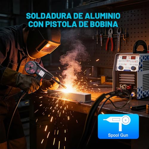 Reboot 7 in 1 Aluminium Welder – MIG, TIG, MMA, Plasma and Points | Includes Coil Gun and TIG Torch 30A Non-HF Plasma Cutter for Car, Workshop and Outdoor | Includes coil gun and TIG burner