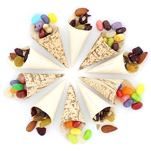 Self-adhesive Flower Packaging Paper Bouquet wrapper Candy Food Paper Cones from Ocharzy (Brown, 20 pcs)