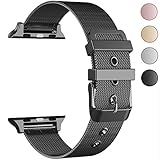 Apple Watch Band,GEOTEL Apple Watch Accessories iWatch Band Milanese Loop Stainless Steel Band with Classic Buckle for Apple Watch Series 3 Series 2 Series 1,Nike+,Hermes,Sport&Edition (38mm-BLACK)