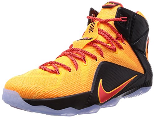 Nike Mens Lebron XII Laser Orange/Bright Crimson Basketball Shoe 10 Men US