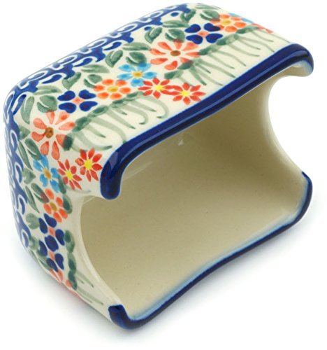Polish Pottery Sugar Packet Holder 3-inch Blissful Daisy - Thumbnail 2