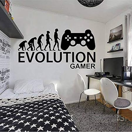 Gamer Ps4 Wandtattoo Eat Game Wandtattoo Controller Videospiel