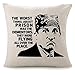 CHICCAT Cotton Linen Throw Pillow Case - Prison Mike Quote Humor Pillow Calligraphy Home Decor Engagement Present Birthday Cushion Cover 18x18 inches