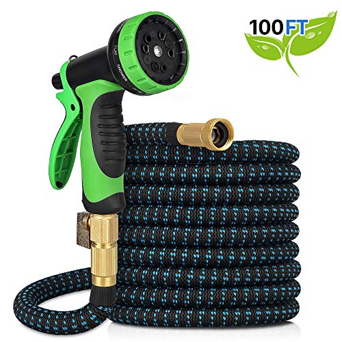 Kranich Garden Hose 100ft Expandable Garden Hose Kink-Free Flexible Water Hose with 10-Pattern Spray Nozzle - Thumbnail 7