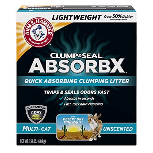 Arm & Hammer Clump & Seal AbsorbX Lightweight Quick Absorbing MultiCat